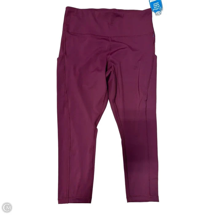New! Athletic Capris By Athleta In Maroon, Size: 1x