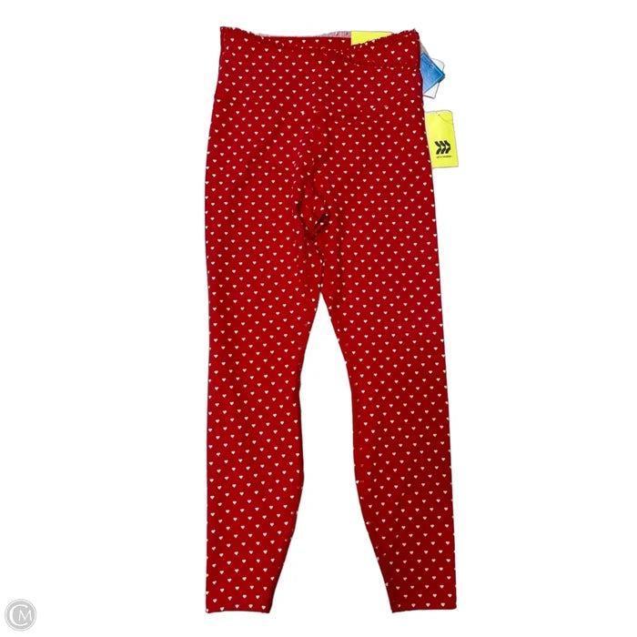 New! Athletic Leggings By All In Motion In Red & White, Size: M