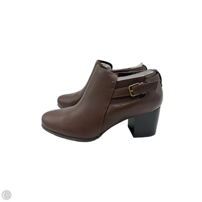 New! Boots Ankle Heels By White Mountain In Brown, Size: 6.5