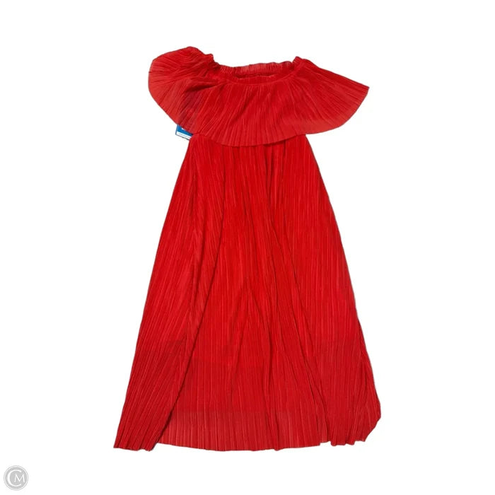 New! Dress Party Midi By Express In Orange, Size: Xs