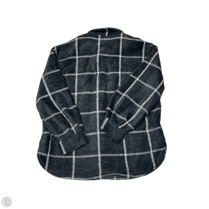 New! Jacket Faux Fur & Sherpa By Z Supply In Plaid Pattern, Size: L
