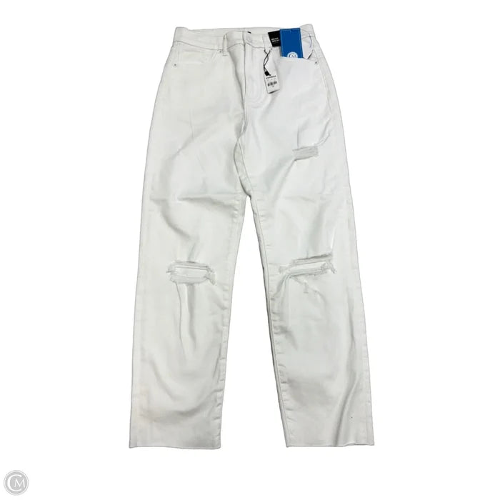 New! Jeans Straight By Express In White, Size: 4