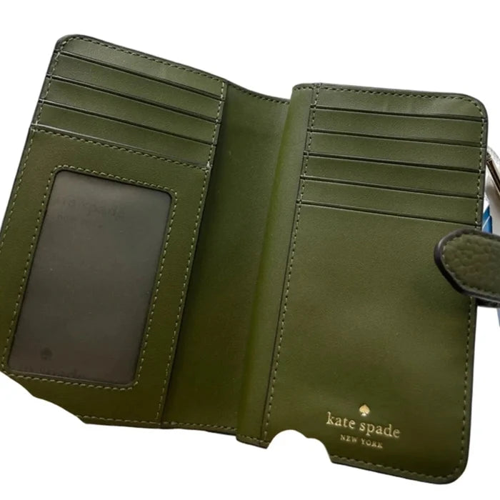 New! Kate Spade Designer Wallet in Olive