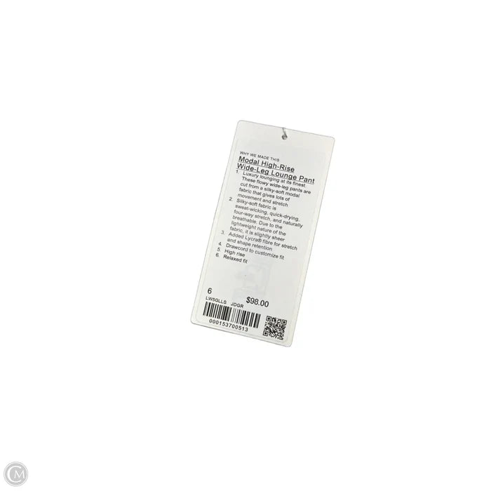 New! Modal High-Rise Wide-Leg Lounge Pant By Lululemon In Grey, Size: S