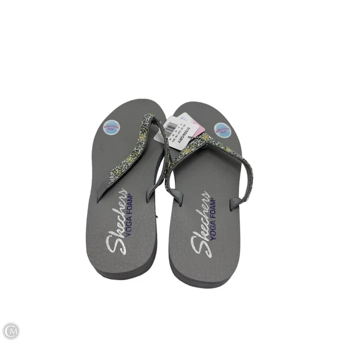 New! Sandals Flip Flops By Skechers In Grey, Size: 9