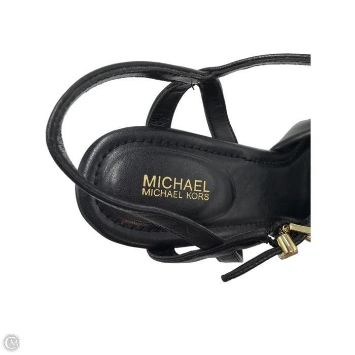 New! Sandals Heels Designer By Michael Kors In Black, Size: 9.5
