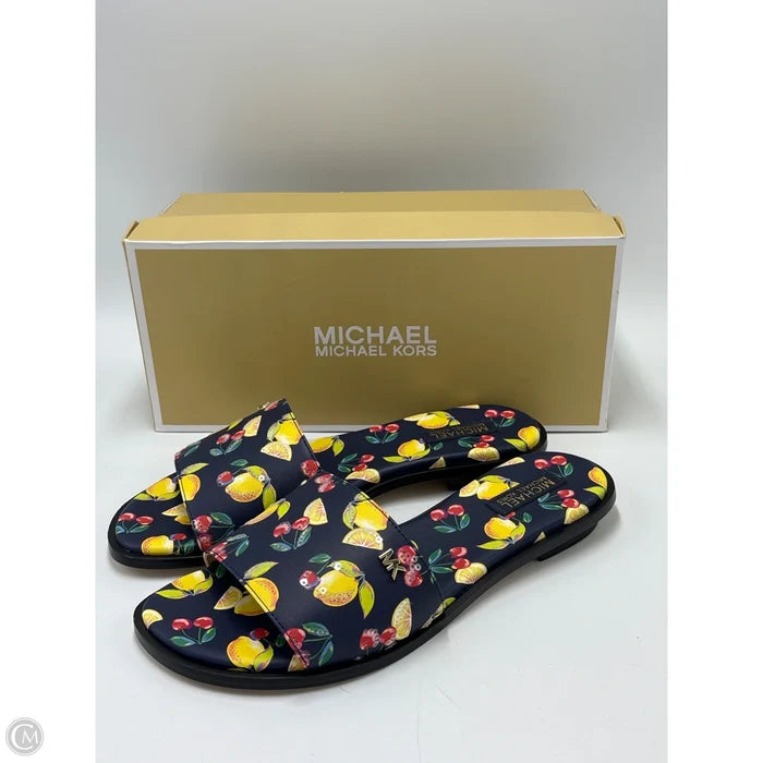 New! Shoes Designer By Michael Kors In Nautical Print, Size: 7.5