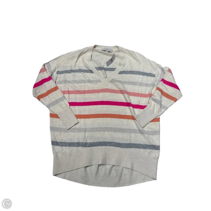 New! Sweater By Loft In Cream & Pink, Size: Xs