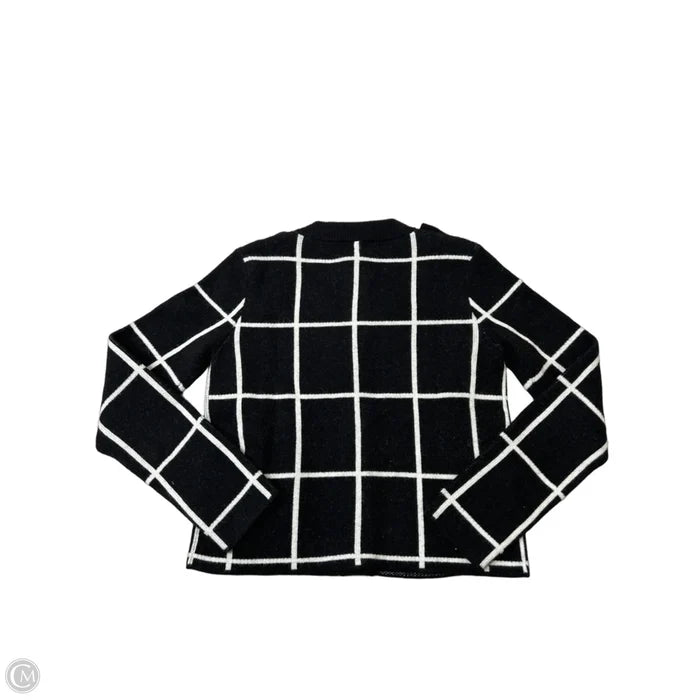 New! Sweater Cardigan By Ann Taylor In Black & White, Size: S