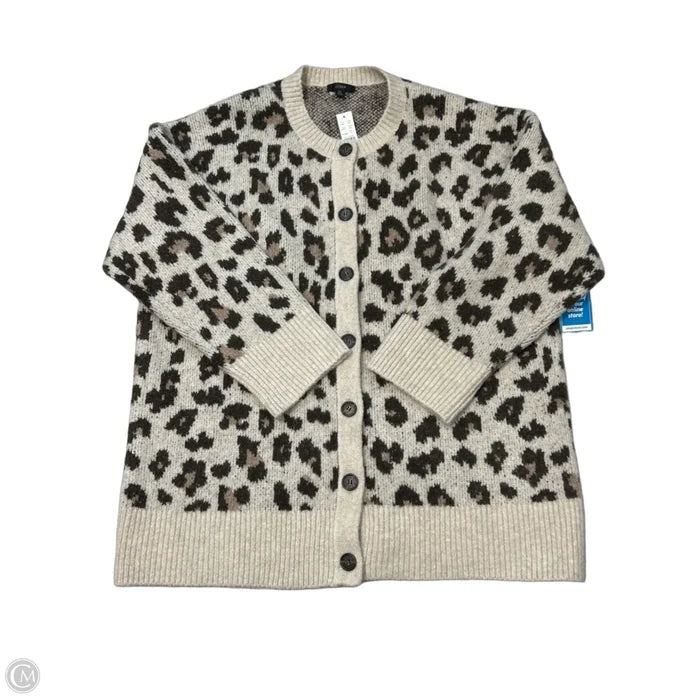 New! Sweater Cardigan By J. Crew In Animal Print, Size: Xl