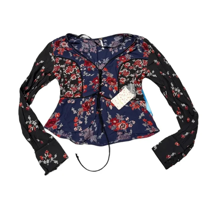 New! Top Long Sleeve By Free People In Navy, Size: Xs