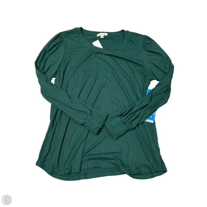 New! Top Long Sleeve By Nine Britton In Green, Size: 1x