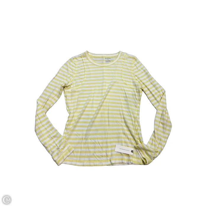 New! Top Long Sleeve By Pilcro In White & Yellow, Size: S