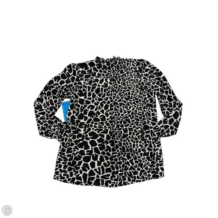 New! Top Long Sleeve By Veronica M In Black & Cream, Size: Xs