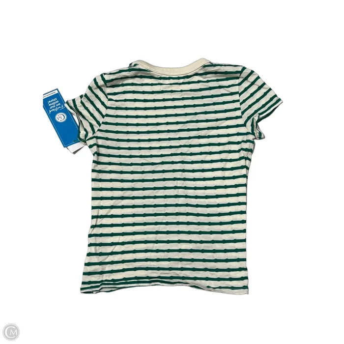 New! Top Short Sleeve By Nation In Striped Pattern, Size: S