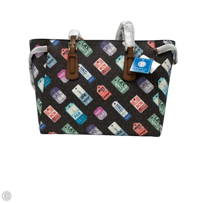 New! Michael Kors Voyager Logo Designer Tote Handbag