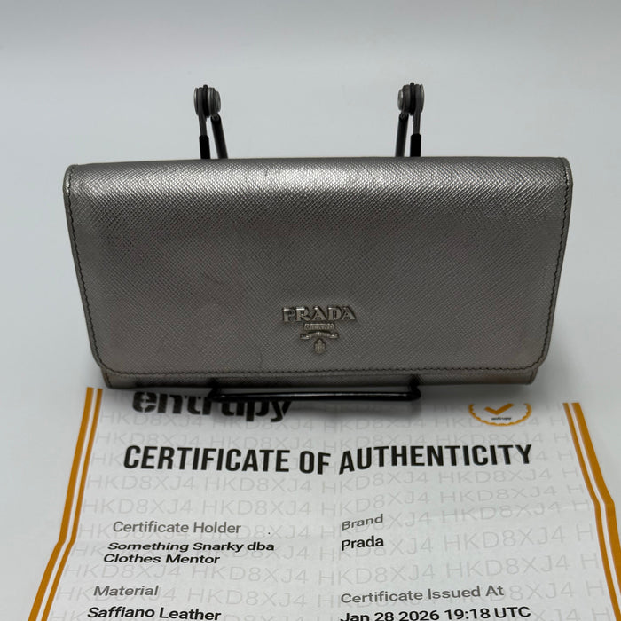 Prada Saffiano Continental Flap Luxury Wallet