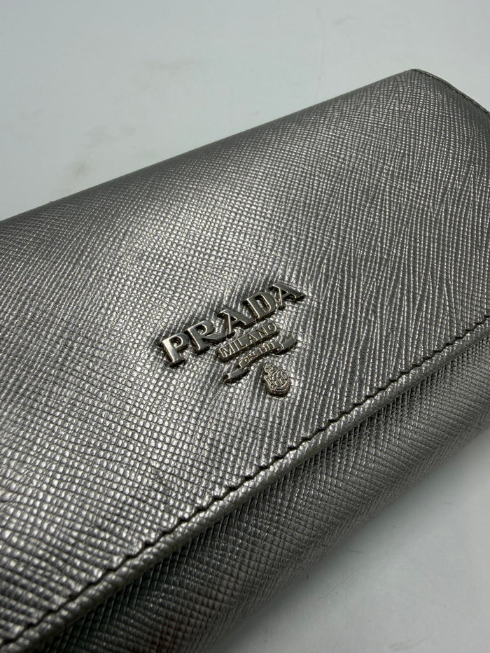 Prada Saffiano Continental Flap Luxury Wallet