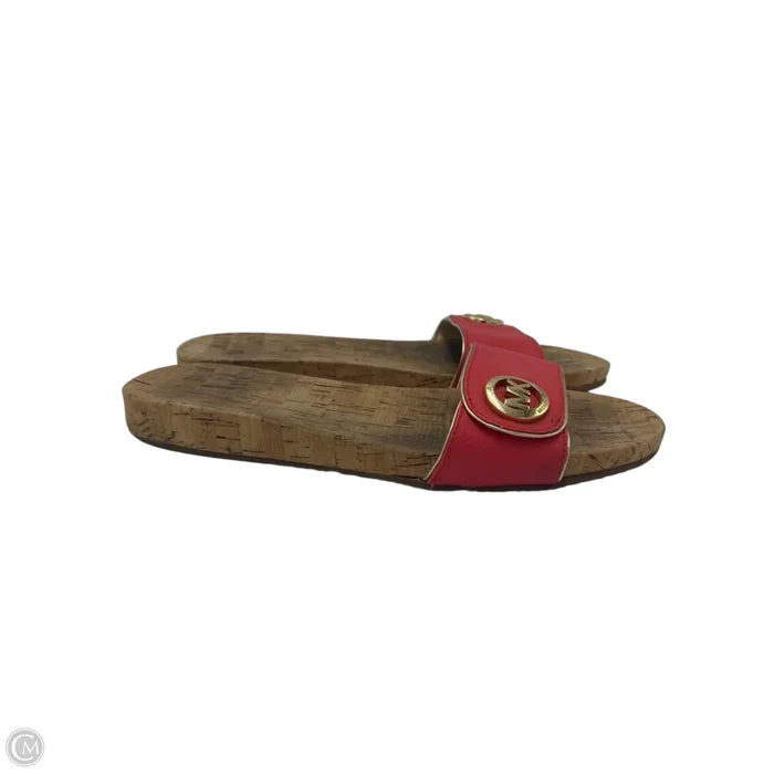 Sandals Designer By Michael Kors In Coral, Size: 9