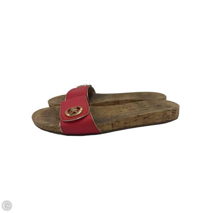 Sandals Designer By Michael Kors In Coral, Size: 9
