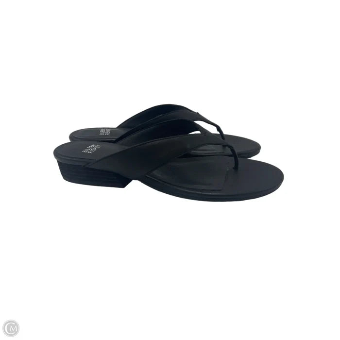 Sandals Flip Flops By Eileen Fisher In Black, Size: 8