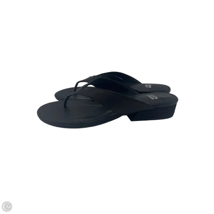 Sandals Flip Flops By Eileen Fisher In Black, Size: 8
