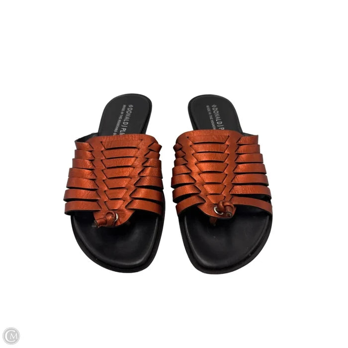 Sandals Heels Block By Donald Pliner In Orange, Size: 6
