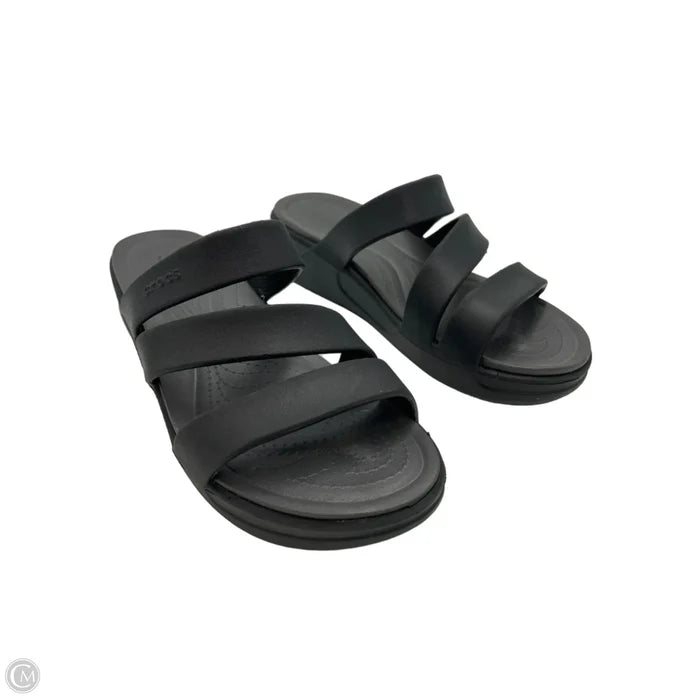 Sandals Sport By Crocs In Black, Size: 9