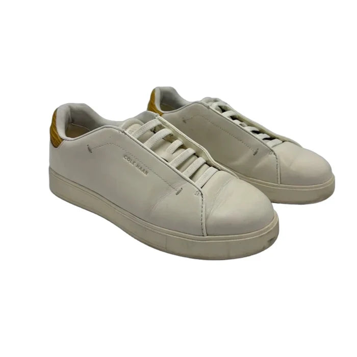 Shoes Designer By Cole-Haan In White & Yellow, Size: 8