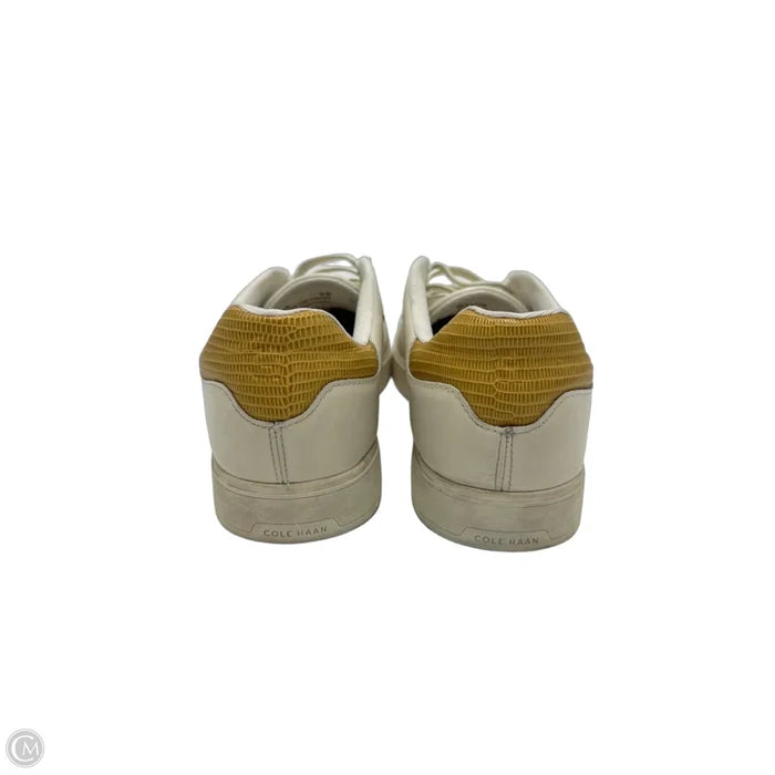Shoes Designer By Cole-Haan In White & Yellow, Size: 8