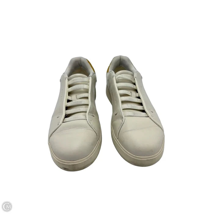Shoes Designer By Cole-Haan In White & Yellow, Size: 8