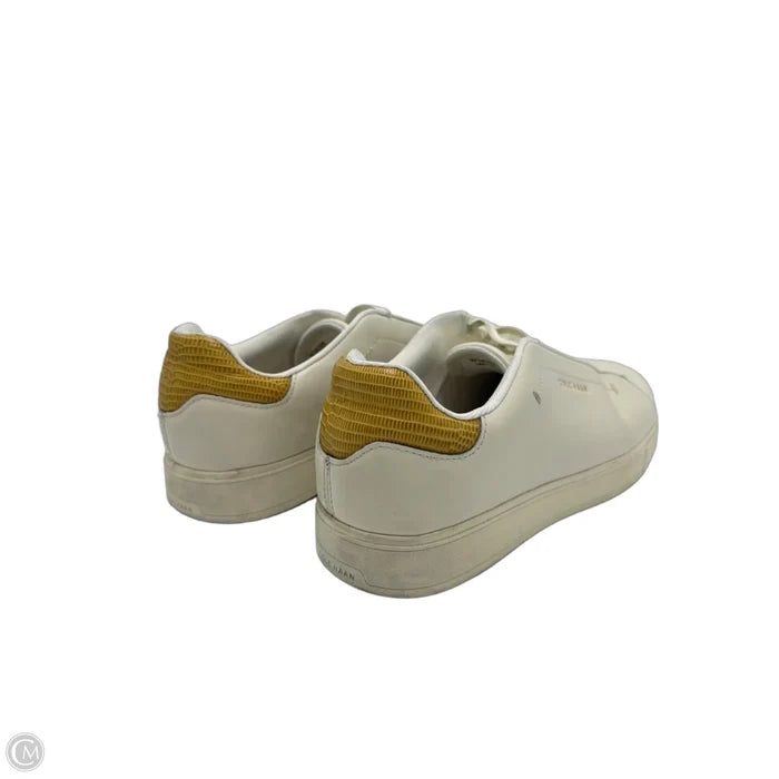 Shoes Designer By Cole-Haan In White & Yellow, Size: 8
