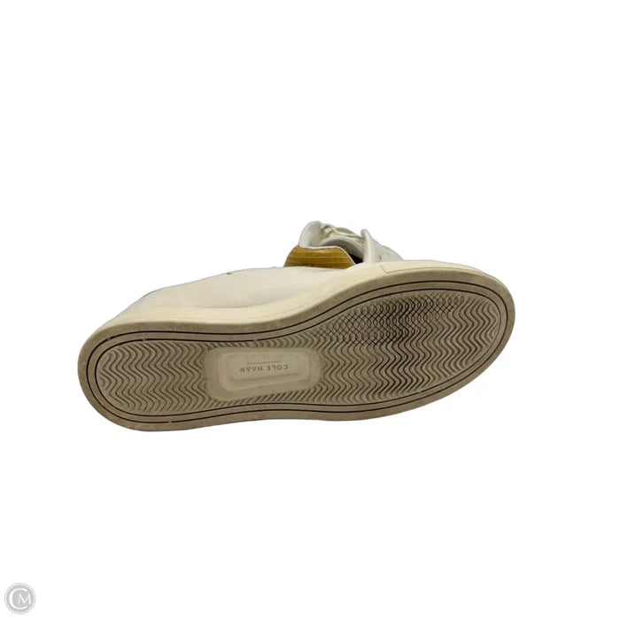 Shoes Designer By Cole-Haan In White & Yellow, Size: 8