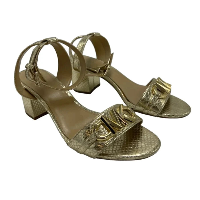 Shoes Designer By Michael Kors In Gold, Size: 8