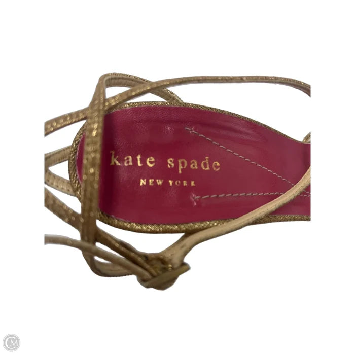 Shoes Designer By Kate Spade In Gold, Size: 9