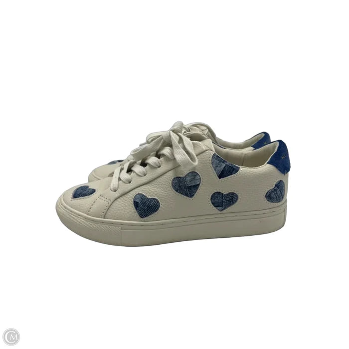 Shoes Designer By Kurt Geiger In Blue & White, Size: 7.5 (38)