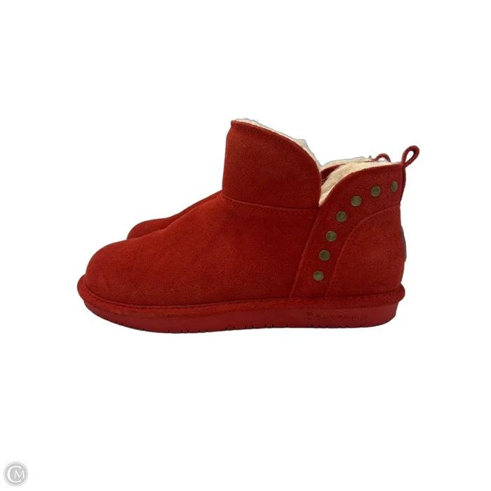 Shoes Flats By Bearpaw In Red, Size: 9