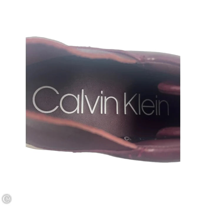 Shoes Flats By Calvin Klein In Maroon, Size: 9