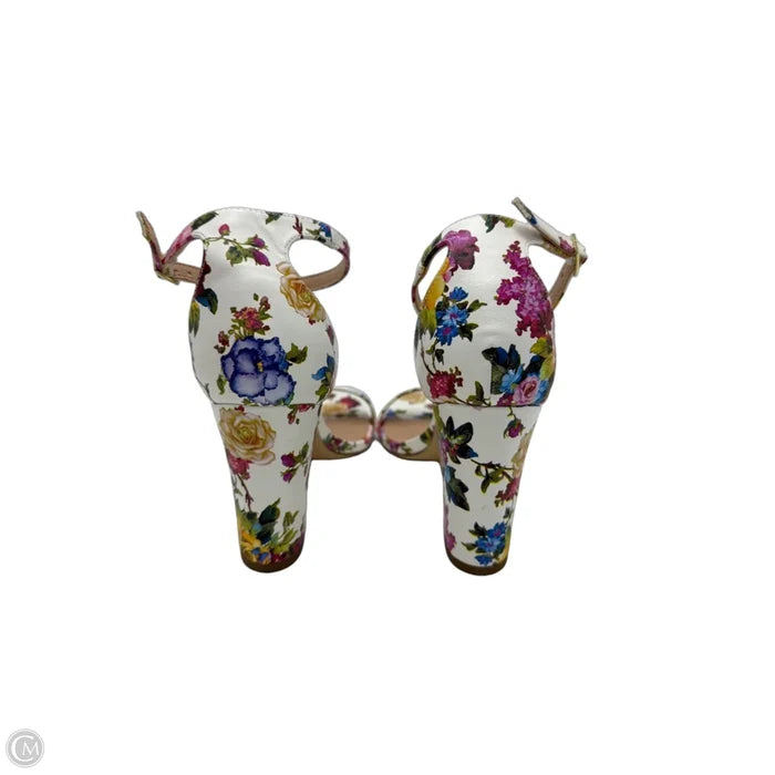 Shoes Heels Block By Madden Girl In Floral Print, Size: 8