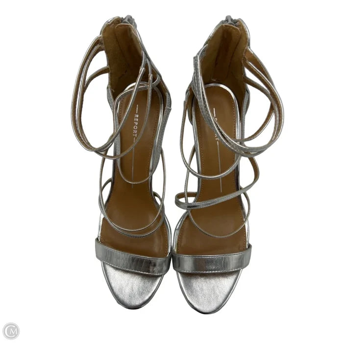 Shoes Heels Stiletto By Report In Silver, Size: 11