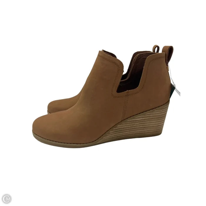 Shoes Heels Wedge By Toms In Tan, Size: 10