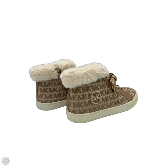 Shoes Sneakers By Michael Kors In Gold & Tan, Size: 5