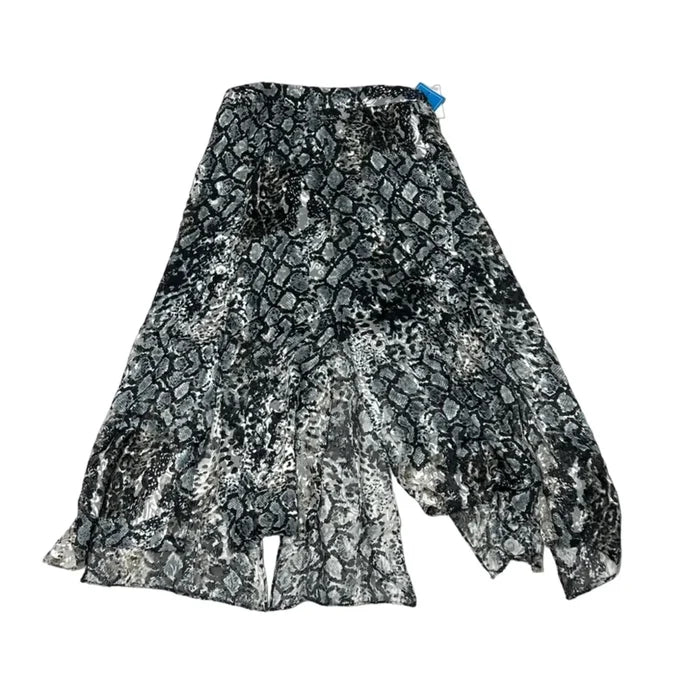 Skirt Designer By Alice + Olivia In Black & Silver, Size: S