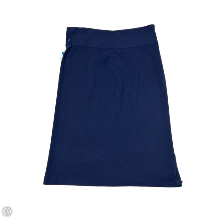 Skirt Midi By Eileen Fisher In Navy, Size: L
