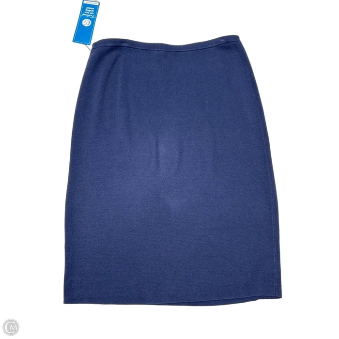 Skirt Midi By Eileen Fisher In Navy, Size: L