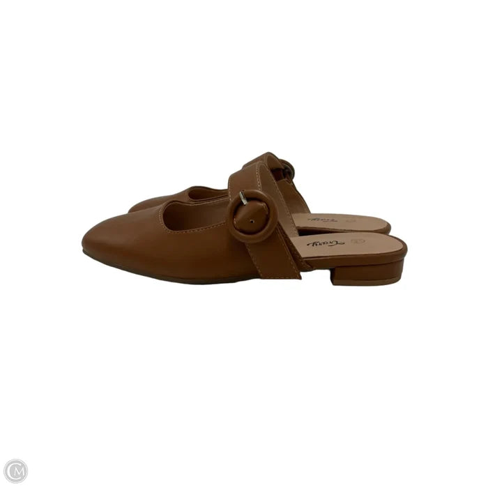 Slides / Flats By Trary In Brown, Size: 7