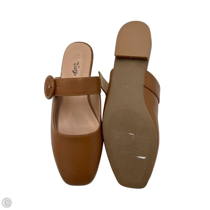 Slides / Flats By Trary In Brown, Size: 7