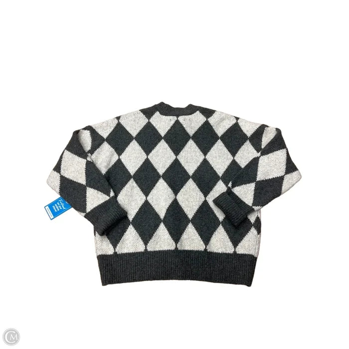 Sweater By Abercrombie And Fitch In Cream & Grey, Size: M
