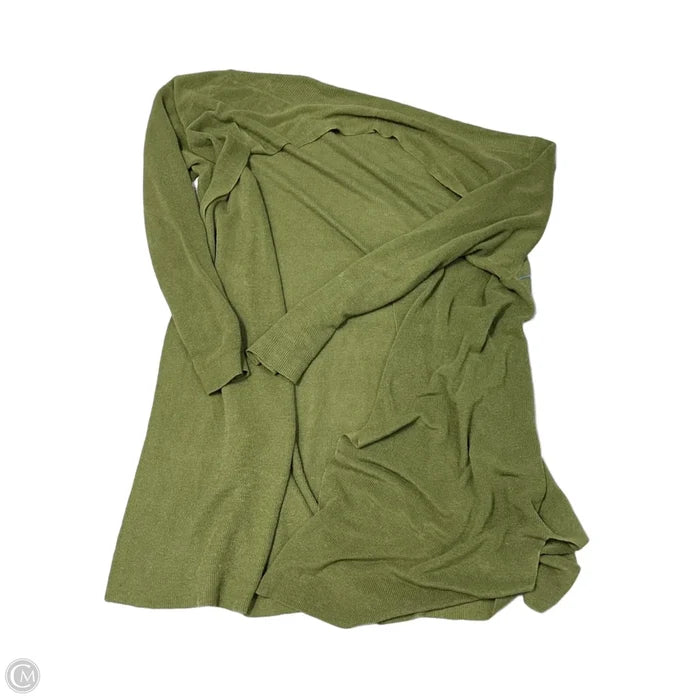 Sweater Cardigan By Eileen Fisher In Green, Size: L