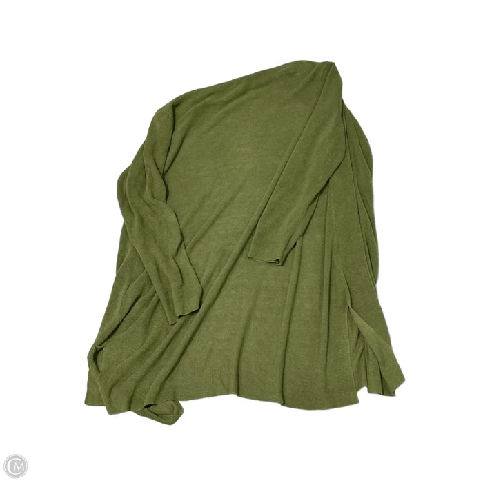 Sweater Cardigan By Eileen Fisher In Green, Size: L